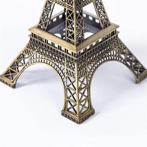7-Inch Eiffel Tower Statue – Bronze Alloy Paris Souvenir | Home, Office & Event Decoration