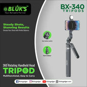 BX-340 Extra Long 1700mm Selfie Stick + TriPod Stand