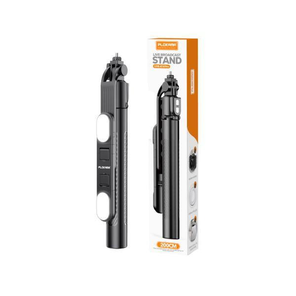 Live K10 PRO 6.5ft Tripod Stand with Ring Light, Bluetooth, Selfie Stick, DSLR/Mobile Stand